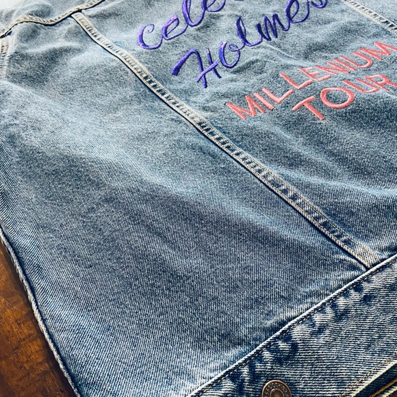 Vintage Y2K Levi Jean Jacket Drag Queen Staff Tour Jacket - Picture 10 of 11